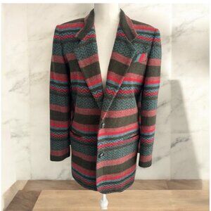 LAWRENCE BRUCE Vintage Wool Blend Striped Jacket Blazer Size 6